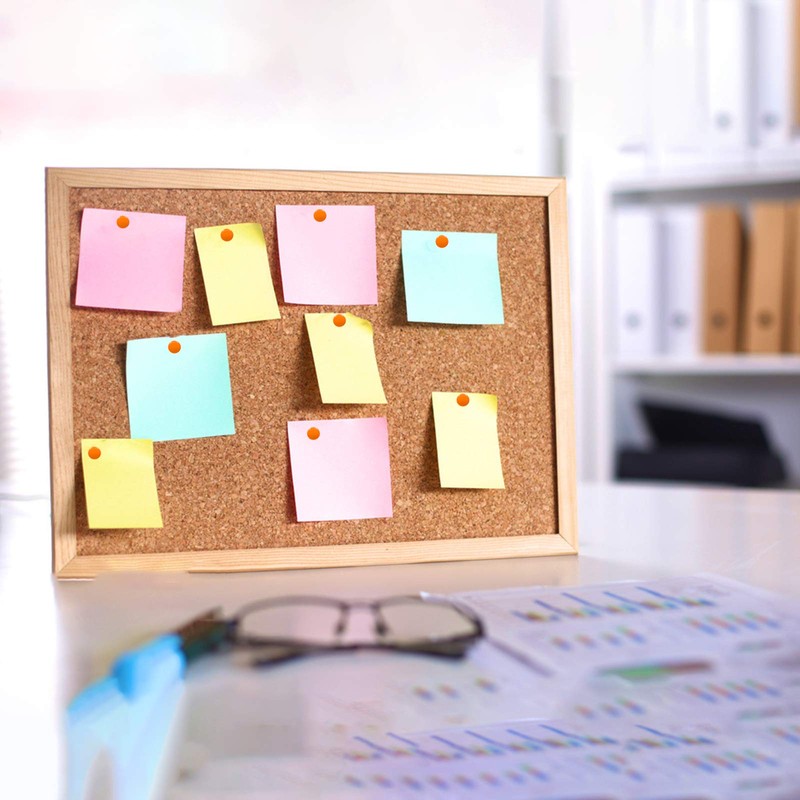 VAPKER 200 PCS Thumb Tacks Orange Color Plastic Round Head