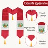 YYLXIA Peru Flag Graduation Stole, Peruvian Flag Graduation Sash Adult