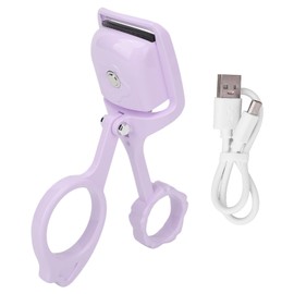 3 Gears Heated Eyelash Curler Intelligence Electric Eye Lash Curler Type C Rechargeable Eyelash Curler Purple
