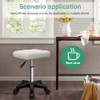 FURWOO Rectangle Rolling Stool with Wheels Height Adjustable Swivel Stool