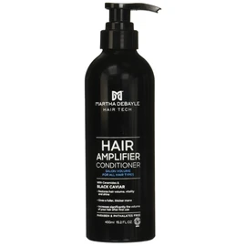 MARTHA DEBAYLE Acondicionador HAIR AMPLIFIER Para todo tipo de cabello. Máximo volumen, luminosidad y flexibilidad. Con ceramidas y caviar negro. Sin parabenos y ftalatos. 450 ml