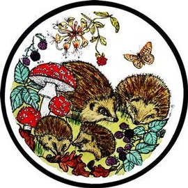 Static Window Cling in a Hedgehogs Design