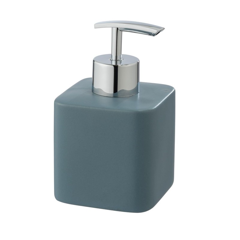 WENKO Hexa Soap Dispenser, Refillable Ceramic Pump Dispenser for 290