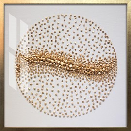 BABOBIU Wall Art 24"x24" Handmade Rocks Wall Decor living room Modern Wall Art Wall Art Decor Artwork with Shadow Box Framed for Bedroom, Bathroom, Corridor