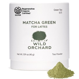 Wild Orchard Matcha Green for Lattes from Jeju Island - Premium Tea - 100% Regenerative Organic Certified - Premium Grade Matcha Green Tea Powder Cultivated on Jeju Island in South Korea