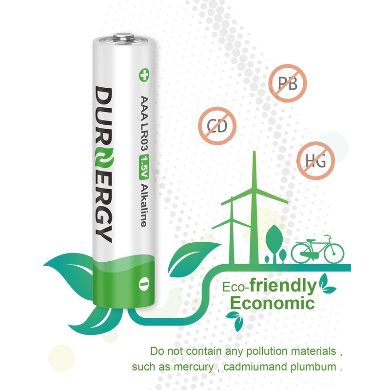 DURNERGY AAA Batteries 24 Pack, 10 Years Shelf Life, Triple
