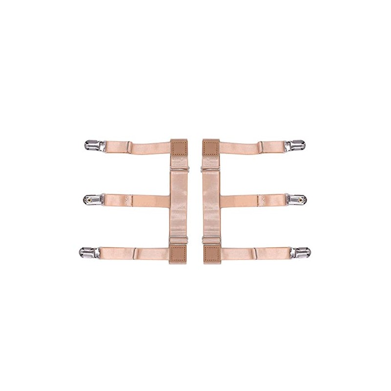Jixin4you 2-piece Set, Shirt Garter, Men's, Women's, Stretch, Leak Proof,