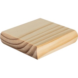 Cambridge Clear Pine Flat Newel Cap 102x102x27mm, Full Stair Newel Post Flat Cap 82mm, Recessed to Suit a 82mm x 82mm Newel