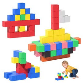 Foreverup Magnetische Bausteine, 64 Teile Magnetic Blocksfür Kinder ab 3 Jahren, Magnetic Building Blocks, Magnetische Bauklötze, Förderspielzeug Kinderspiele Geschenke für Jungen & Mädchen