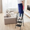 BOCOM 3 Step Ladder, Lightweight Portable Folding Sturdy Iron Step