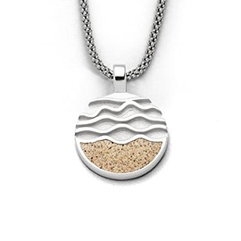 DUR Jewellery Women's Pendant Beach Waves Beach Sand Silver 925 / - 15 mm (P4046), Sterling Silver, No Gemstone