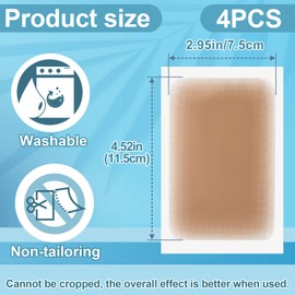 CTEAKOP 4 Pcs Tattoo Cover Up Tape, Waterproof Scar Patch, Invisible Skin Cover Up Pad, Concealer Sticker for Tattoo, Scar, Dark Spots, Birthmarks (Brown)