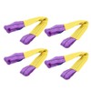 4pcs Recovery Alloy Wheel Securing Link Straps Trailer Transporter Yellow/Purple