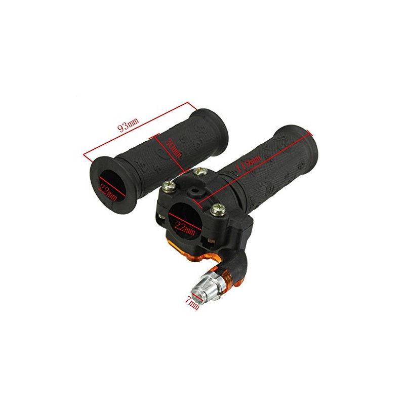 MOMOALA Twist Throttle Accelerator Grips&Cable compatible with ATV Quad Dirt
