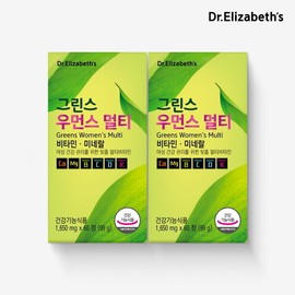 Dr. Elizabeth Greens Women's Multi (1650 mg x 60 tablets) x 2 boxes / 닥터엘리자베스 그린스 우먼스 멀티 (1650mg x 60정) x 2박스
