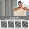 WONICY Long No Hook Shower Curtain with Snap in Liner,