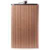 Maxam Jumbo Stainless Steel Flask, Large Drinking Flask, Wood Wrap,