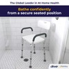 Drive Medical 12445KD-1 Shower Chair with Back and Padded Arms,