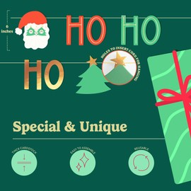HOUSE OF PARTY HOHO Christmas Banner | Christmas Party Banner for Xmas Party Supplier | Xmas Indoor Hanging for Home & Party Decorations