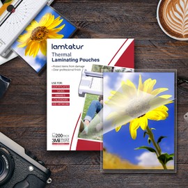 Lamtetur Thermal Laminating Pouches 9" x 11.5" Inches,3-Mil 100/200Pack,Laminator Sheets,Letter Size ,Clear (3MIL-200SHEETS)