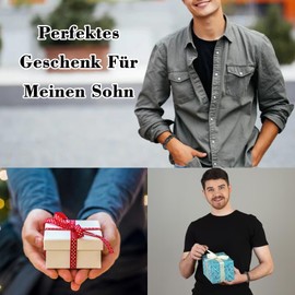 CheersLife An Meinen Sohn Bracelet, Birthday Gift for Men Son Men's Leather Bracelet Gifts for Men Son Bracelet for My Son Christmas, Leather Stainless Steel