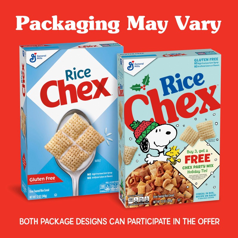 Rice Chex Gluten Free Breakfast Cereal, Homemade Chex Mix Ingredient,