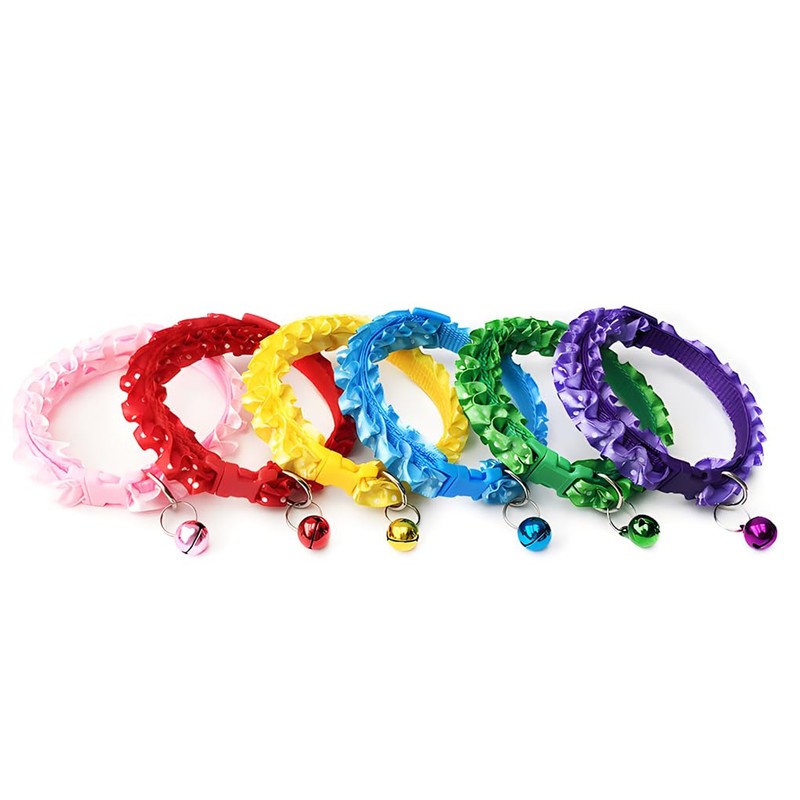 Pink Bell Collar for Small Dogs, Bell Collar for Cats