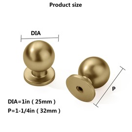 khtumeware 10 Pack Champagne Bronze Cabinet Knobs 1 Inch Single Hole Cabinet Handles Dresser Knobs Drawer Knobs and Pulls for Bathroom Cabinets.