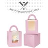 qiqee - Cajas individuales para cupcakes (50 unidades, de lavanda),