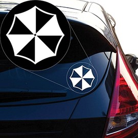 Yoonek Graphics Umbrella Corporation Vinyl Decal Sticker # 846 (6" x 6", White)