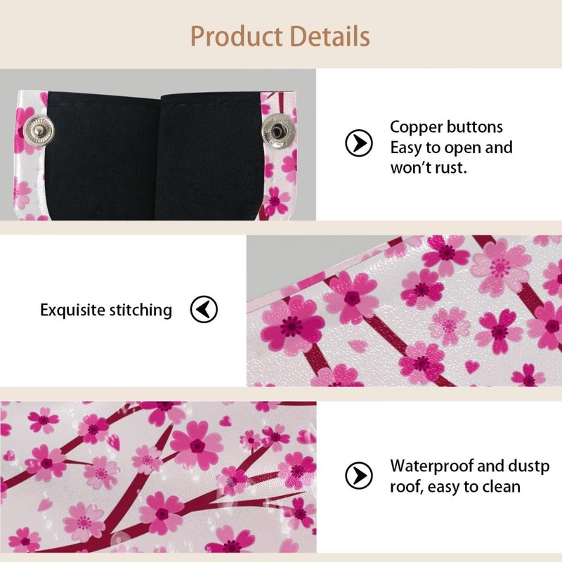 2 Pack Tissue Box Cover Holder, Nice Cherry Blossom Rectangle