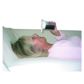 The Novo Drinking Cup with Re-usable Straw Ideal for those Confined to Bed who cannot sit up easily or without help Aids Independent Drinking Spill Proof if Tipped Over Hot and Cold Drinks