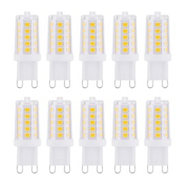 10PCS G9 Base LED Light Bulb 3W 32LED BiPin Bulb for Chandelier Wall Lamp  Warm White