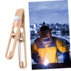 Tofficu Copper Welding Ground Clamp Electroplated Earth Clip for Manual