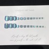 Blue Press on Toenails Cat Eye Fake Toe Nails Short