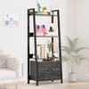 RbhAuto Upgrade 4-Tier Ladder Shelf, 48.2" Storage Rack Organizer,Ladder Bookshelf