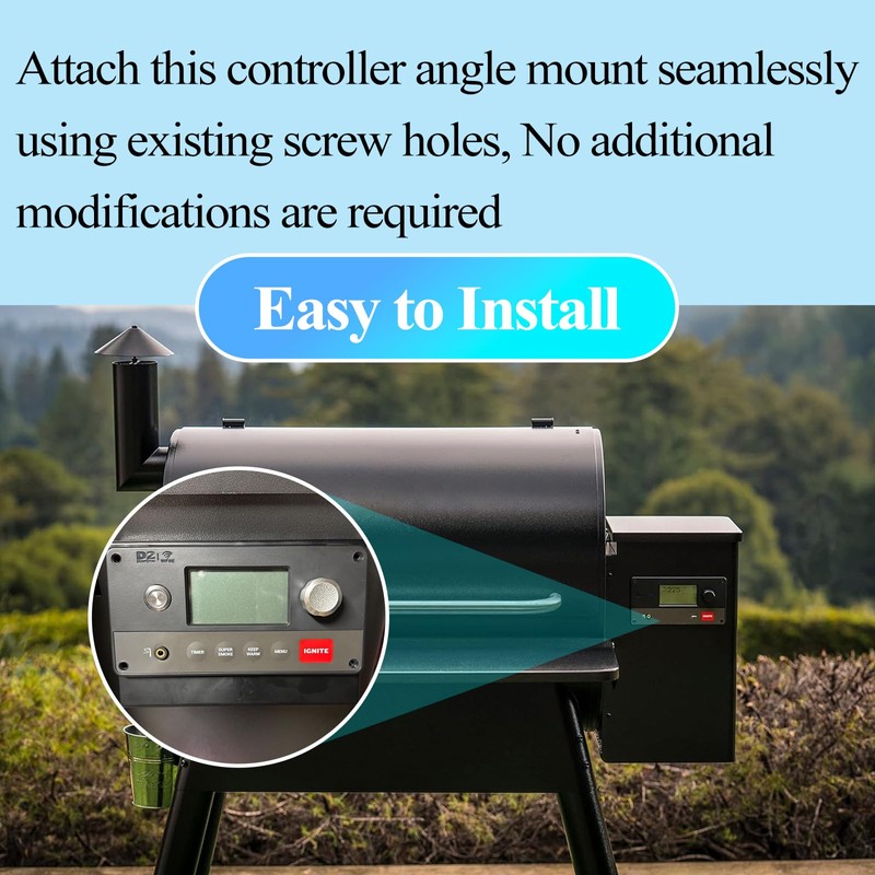 Digital Controller Angle Mount, Fits Traeger D2 Controller Panel, Fit