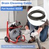 Drain Cleaning Cable, 5/16 In. x 25 ft.Replace 62235,Compatible with