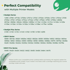 COLORETTO Ink Cartridge 67XL Black for HP Deskjet 2855e 2842e 2800e 2755e 2752e 2742e 2734e 2700e 4100e 4152e Envy 6458e 6455e 6452e 6055e 6052e Printer Remanufactured 67 XL hp67 XL Noire 1-Pack