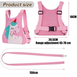 Baby Reins, Toddler Reins for Walking 1 Years, Pink Cute Horse Toddler Harness for Anti-Falls and Anti-Lost, Safety Toddler Harness, Baby Walking Harness for Toddlers Girls
