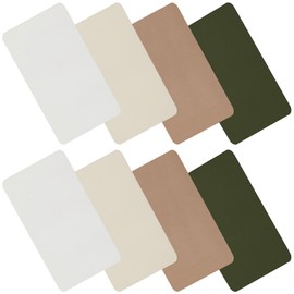 8 Pieces Nylon Repair Patch Self-Adhesive Waterproof Lightweight Repair Patch for Clothing Down Jacket Tent Cloth Bag(Apricot, Army Green, Khaki, Beige)