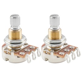 Musiclily Pro Brass Thread Mini Metric Size Split Shaft Control Poti A1 Meg Audio Taper Potentiometers for Guitar (Set of 2)