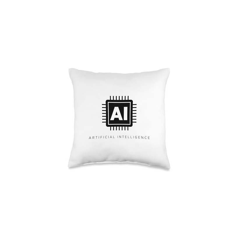 AI Artificial Intelligence Brain Computer Chip Technology Throw Pillow