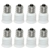 SQXBK 8PCS White E12 to E14 Adapter Converter Bulb Converter