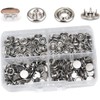50 Sets 10mm Metal Snaps Stainless Steel Buttons for Sewing