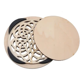 Levemolo Sound Hole Cover for Acoustic Guitar Guitar Mute Wood Accessory Feedback Control (pattern B)