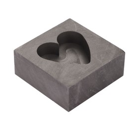 Graphite Mold Heart Shape Graphite Casting Ingot Mould for Gold Silver Brass Copper Aluminum Zinc Refining Melting