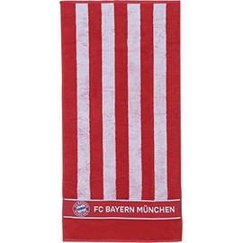 FC Bayern München Bath Towel, Hand Towel, Bath Towel, Red/White, 140 x 70 cm