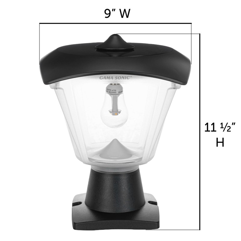 Gama Sonic Haven Lamp Outdoor Solar Light, Mounts on Pole,
