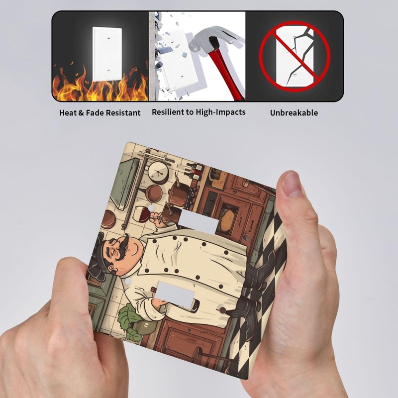 Bon Appetit Chef In The Kitchen 2 Gang Light Switch